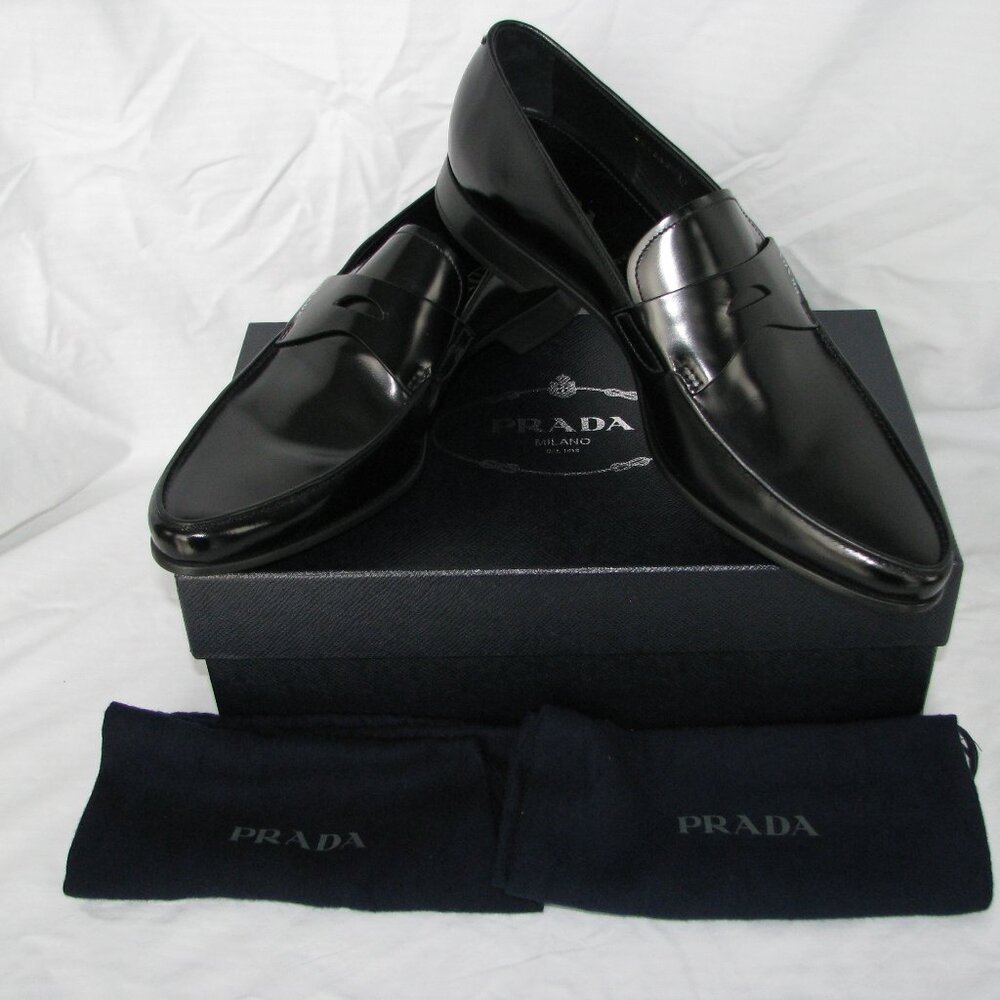 NEW Men's Prada Penny Loafers Dress Shoes Spazzolato Leather Size 11   2DC212